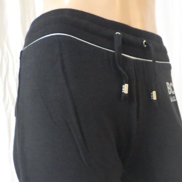 NWT BCBG sz SMALL MED LG XL 95% cotton TEAL BLK COLORBLOCK STUDDED 2PC TRACKSUIT - Picture 7 of 14